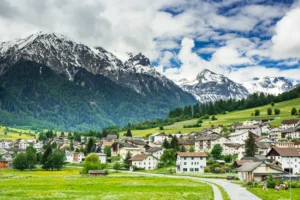 skyscraper in the alps