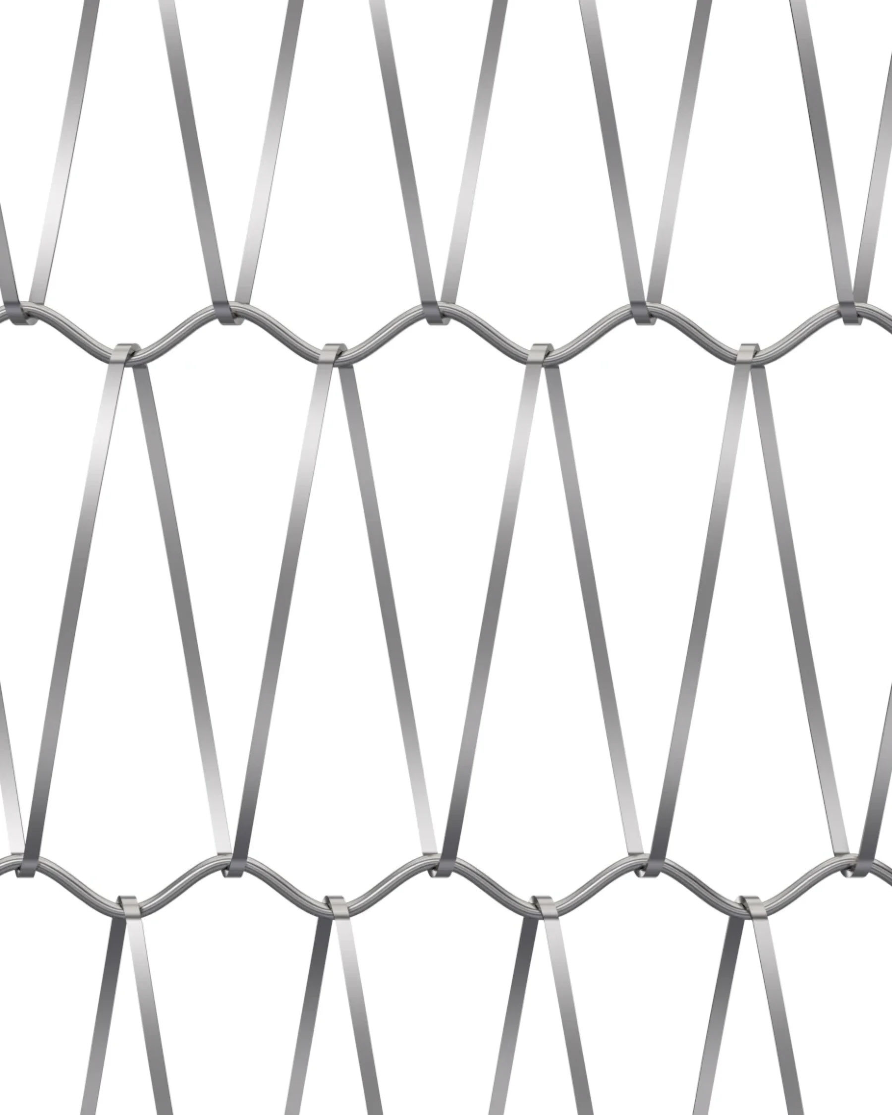 Stainless steel variant of 40100 Lite Mesh by Codina Architectural, representing versatility and cost-effectiveness. Ideal solution for various project requirements